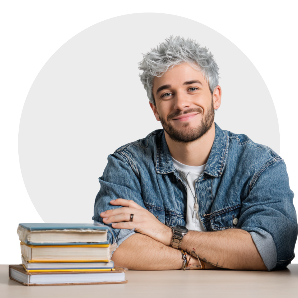 Student with books